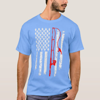 Camiseta Pesca De Vintage Roupas De Bandeira Americana