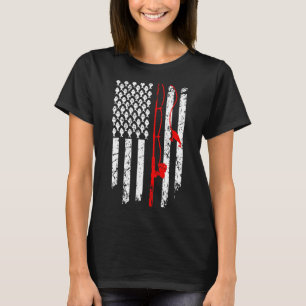 Camiseta Pesca De Vintage Roupas De Bandeira Americana