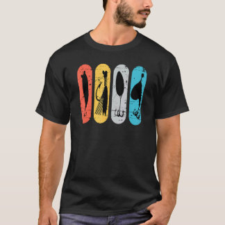 Camiseta Pesca De Vintagem De Peixes De Escuro De Pesca De