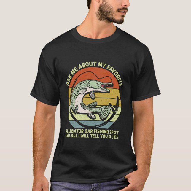Camiseta Pesca Divertida de Alligator Gar (Frente)