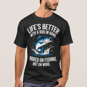Camiseta Pesca Divertida – Fisgado na Pesca Não no Trabalho
