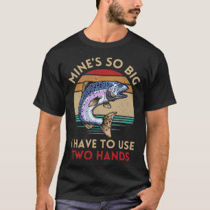 Camiseta Pesca Divertida Minha Grande Utilização de Duas Mã