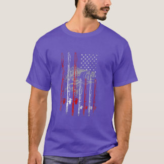 Camiseta Pesca Do Arco Com Pavilhão Americano Lover59