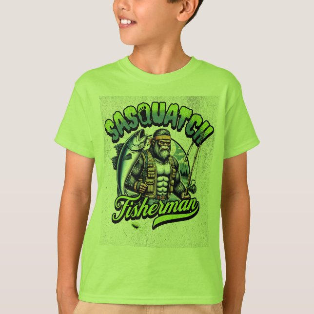 Camiseta Pesca do asquatch (Frente)