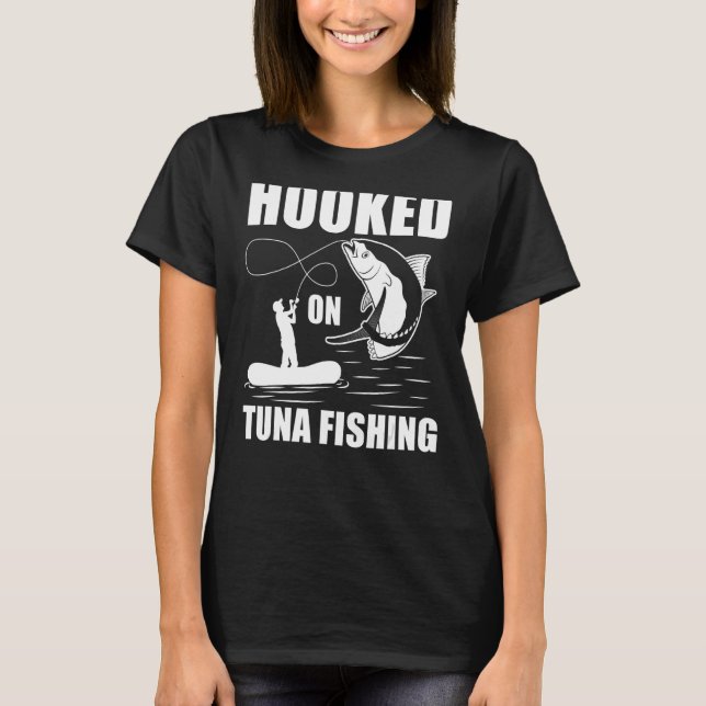 Camiseta Pesca Do Atum Arrasto Pesca Atuneiro Com Elevação  (Frente)