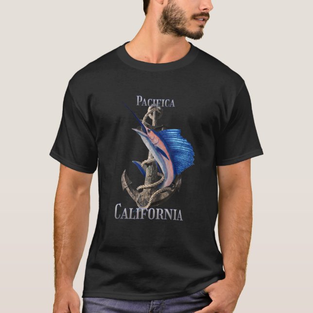 Camiseta Pesca do espadarte do Pacífico da Califórnia (Frente)