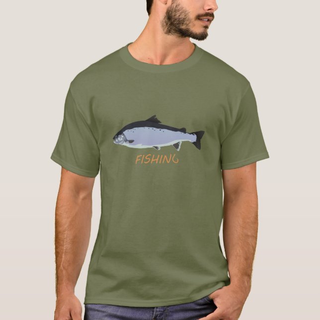 Camiseta Pesca do salmão (Frente)