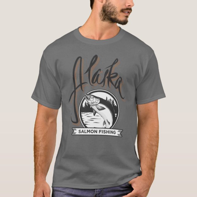 Camiseta Pesca do salmão no Alasca (Frente)