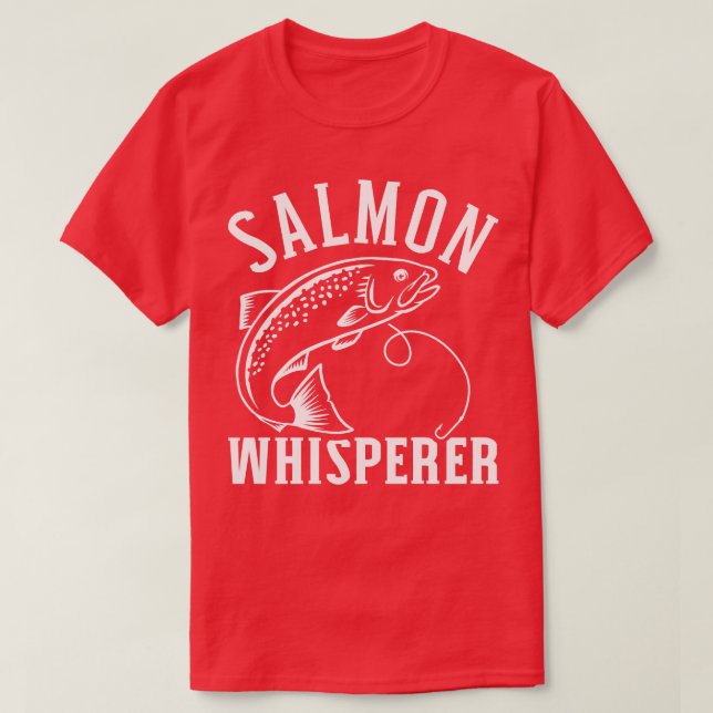 Camiseta Pesca Do Sussurro De Salmão (Frente do Design)