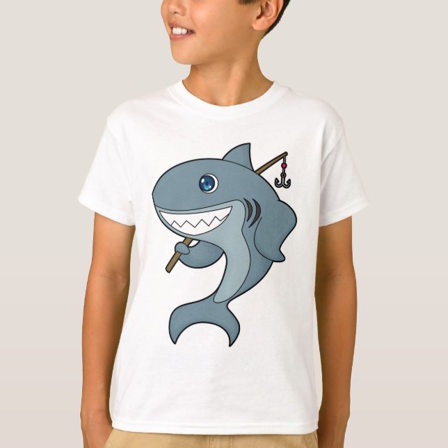Camiseta Pesca do tubarão (Frente)