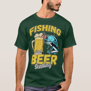 Camiseta Pesca E Cerveja - Pescador De Pesca Que Arrasta F