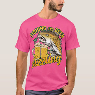Camiseta Pesca E Cerveja - Pescador De Pesca Que Arrasta F