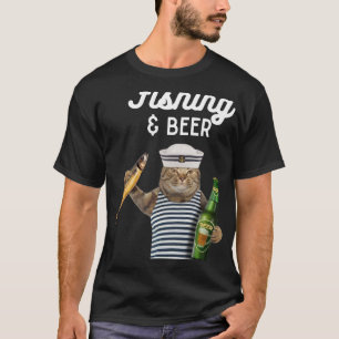 Camiseta Pesca e Gato de Cerveja