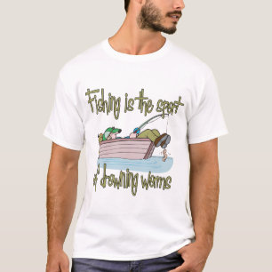 Camiseta Pesca é o esporte das vermes afogadas