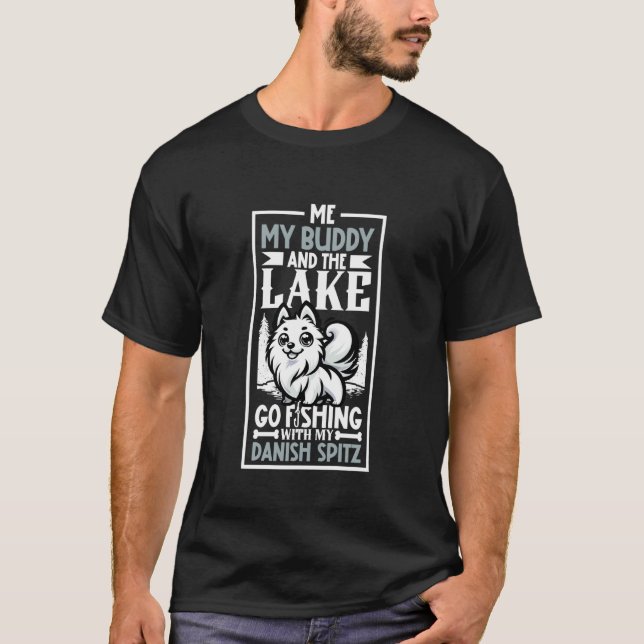 Camiseta Pesca e Spitz dinamarquês (Frente)