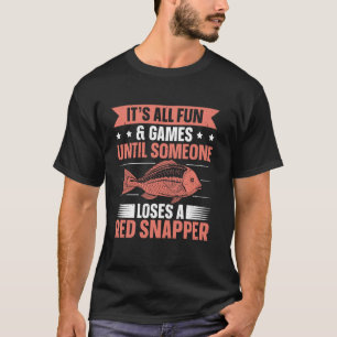 Camiseta Pesca em Águas Profundas Design de Lula Vermelha p