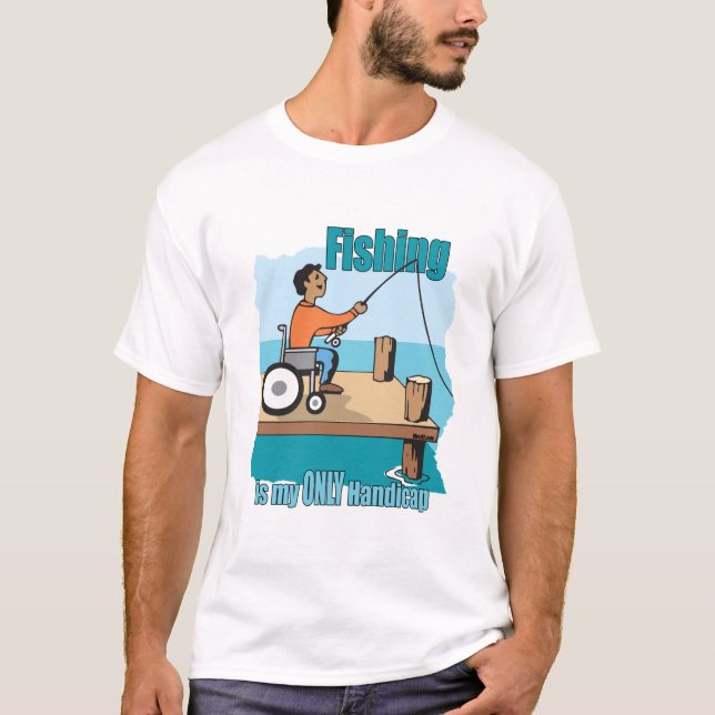 Camiseta Pesca em cadeira de rodas (Frente)