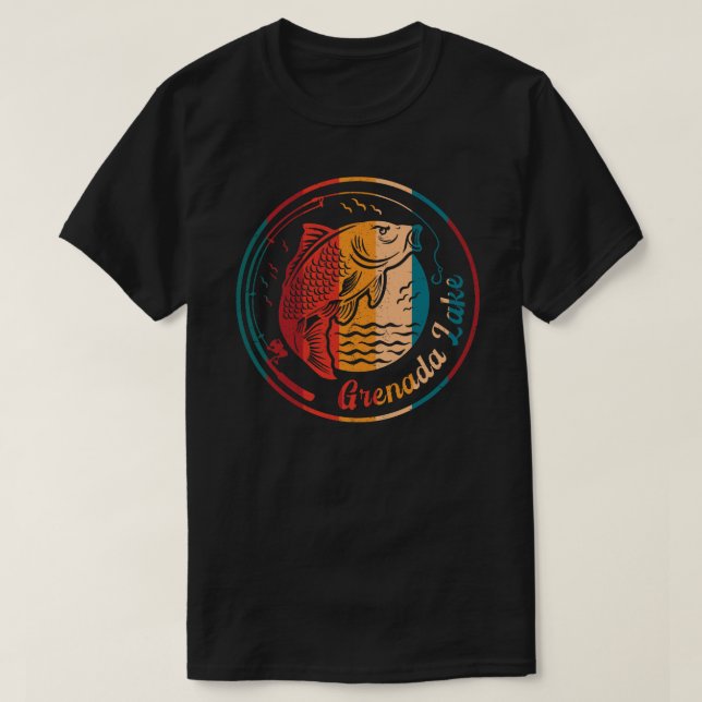Camiseta Pesca em lago de Granada (Frente do Design)