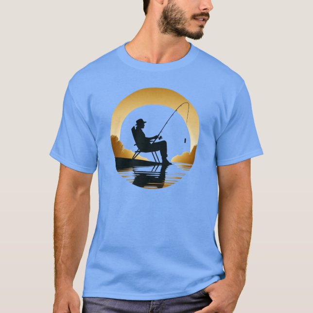 Camiseta Pesca em ouro - Cena do Lago Serene (Frente)