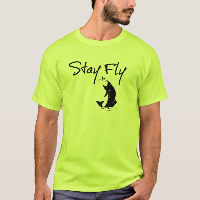Camiseta Pesca engraçada da mosca da estada (Frente)