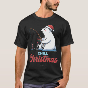 Camiseta Pesca engraçada de Natal Peixe