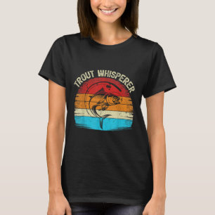 Camiseta Pesca Engraçada Lover Vintage Retro Trouts Whisper