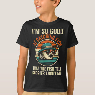 Camiseta Pesca Engraçada Peixe Capturado Pescador B Gr