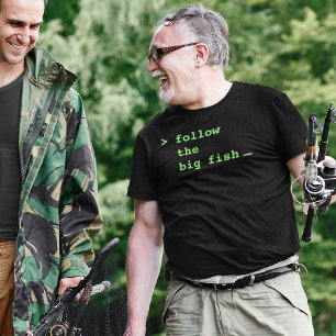 Camiseta Pesca Engraçada Seguir O Grande Pescador