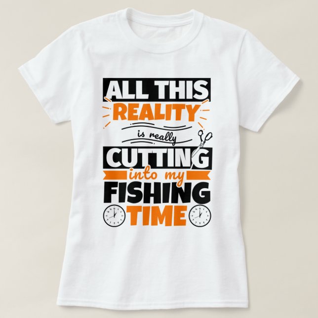Camiseta Pesca Engraçado Dizendo Hobby (Frente do Design)