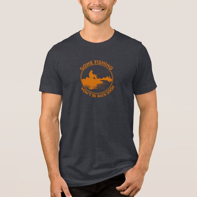 Camiseta Pesca foi pescar não voltará logo (Frente)