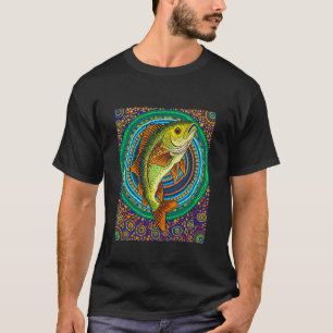 Camiseta Pesca Indígena Tribal Dot Art Australiano Barra