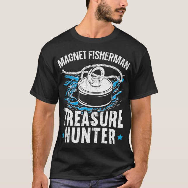 Camiseta Pesca Magnética com caçadores de tesouros do Magne (Frente)
