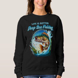 Camiseta Pesca marítima de profundidade Truta do Peixe Cali