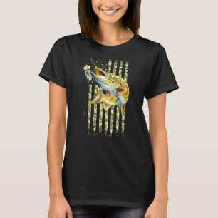 Camiseta Pesca Musky - Bandeira Americana Camo Usa - Pavilh