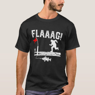 Camiseta Pesca no Gelo Divertida FLAAAG Tip-Up Inverno Pesc