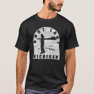 Camiseta Pesca no Gelo no Lago Burt Michigan