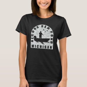 Camiseta Pesca no Lago Alcona Dam Michigan