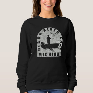 Camiseta Pesca no Lago Black River Michigan  