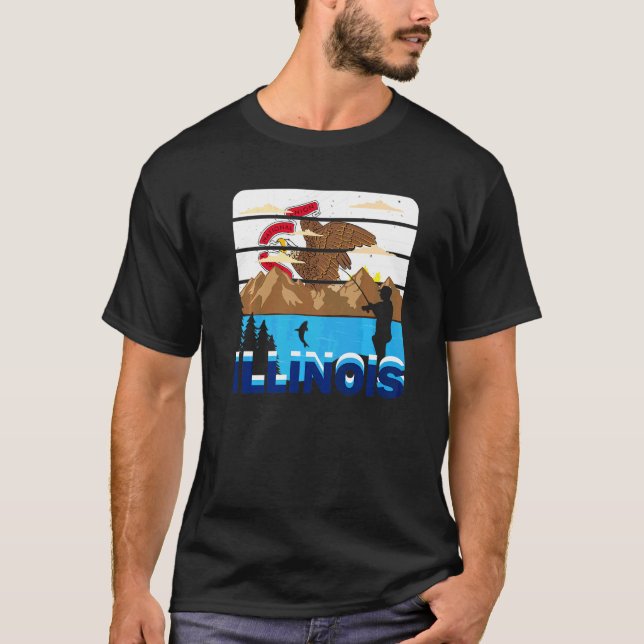 Camiseta Pesca no Lago Illinois (Frente)