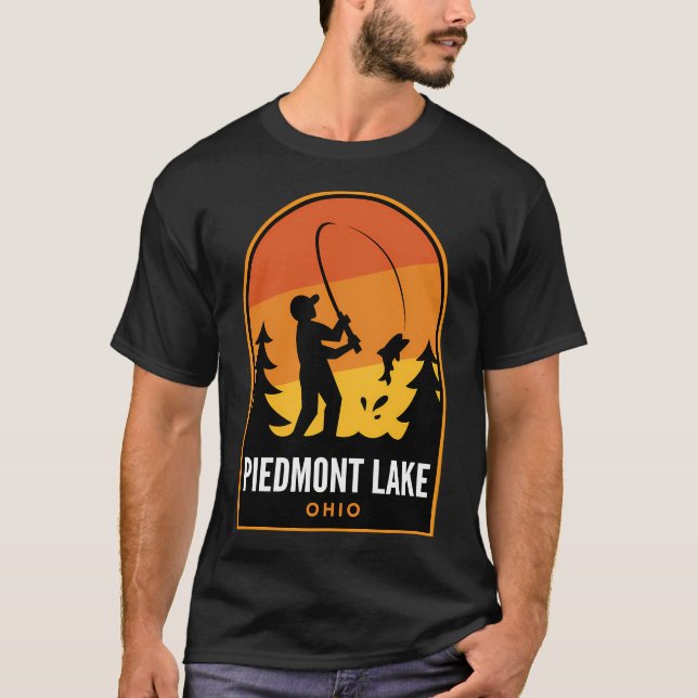 Camiseta Pesca no Lago Piedmont Ohio (Frente)
