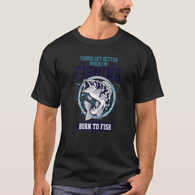 Camiseta Pesca Para Homens Pescadores Pescador Mestre Bai (Frente)