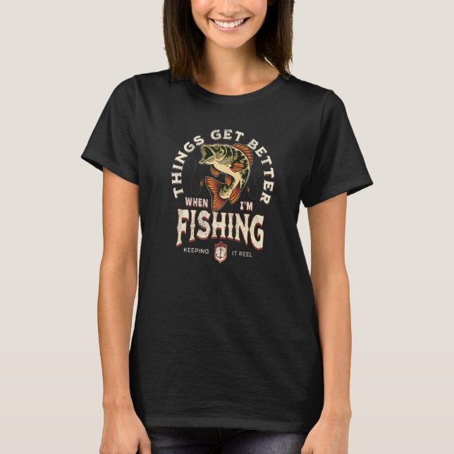 Camiseta Pesca Para Homens Pescadores Pescador Mestre Bai (Frente)