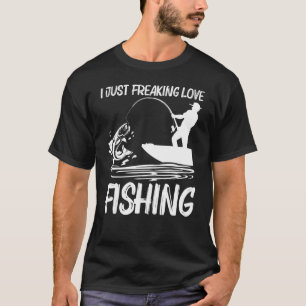 Camiseta Pesca Para Mulheres Pescador De Barcos De Pesca