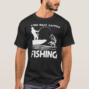 Camiseta Pesca Para Rapazes Crianças Pescador De Barcos-Isc