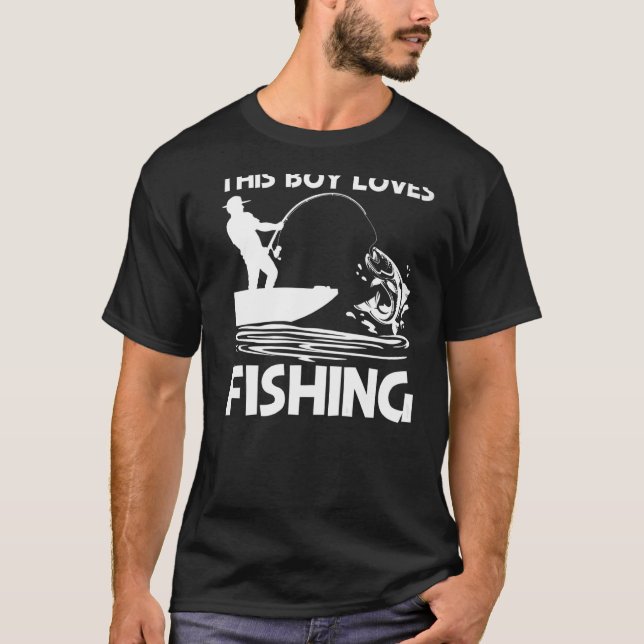 Camiseta Pesca Para Rapazes Crianças Pescador De Barcos-Isc (Frente)