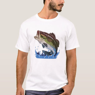 Camiseta Pesca, Peixes, Bass, Homens Mulheres