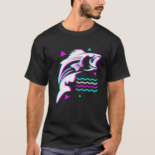 Camiseta Pesca Pescada Vaporwave Peixes Estéticos Glit