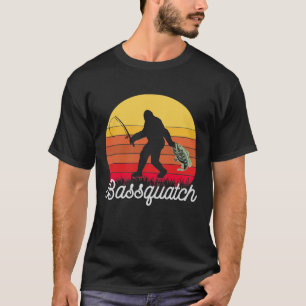 Camiseta Pesca Retro Bassquatch Pé-Grande