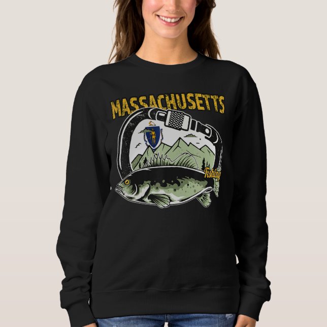 Camiseta Pesca Retro Carabiner Massachusetts (Frente)