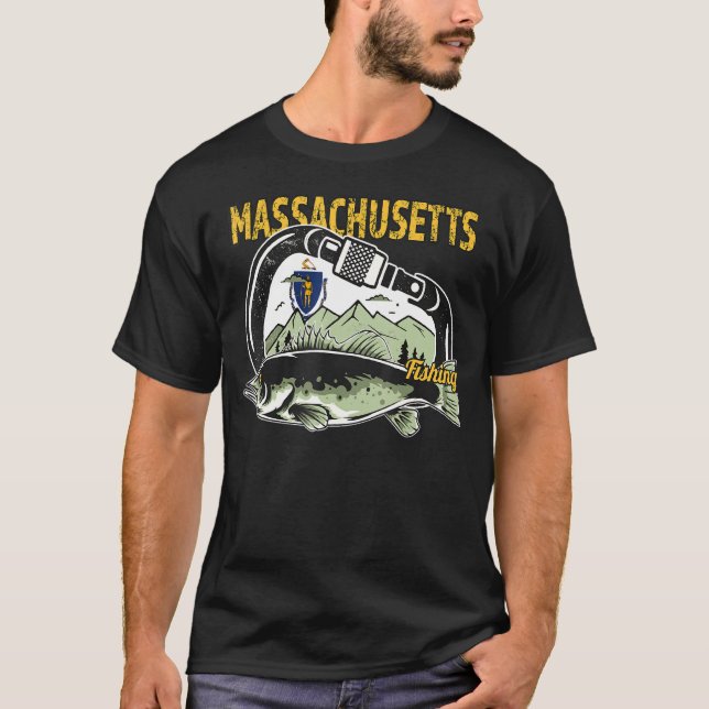 Camiseta Pesca Retro Carabiner Massachusetts (Frente)